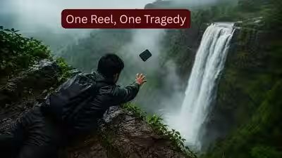 Raigad Tourist Incident: A 22-year-old Thane tourist went to film a waterfall reel in Raigad; he slipped into a gorge and never returned home Raigad Tourist Incident: A 22-year-old Thane tourist went to film a waterfall reel in Raigad; he slipped into a gorge and never returned home