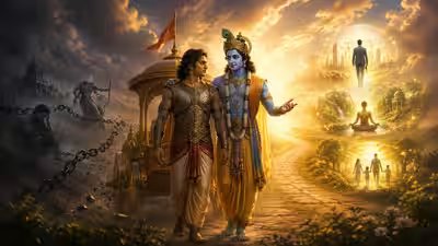Quote Of The Day By Bhagavad Gita: How shifting your mind from past regret to present Karma unlocks a new chapter in your career, health, and relationships Quote Of The Day By Bhagavad Gita: How shifting your mind from past regret to present Karma unlocks a new chapter in your career, health, and relationships