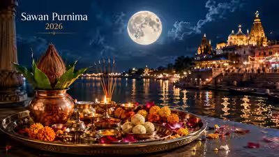 Sawan Purnima 2026 Date: 27 Aug or 28 Aug? Know the correct Tithi, Shubh Muhurat, and Moonrise Time Sawan Purnima 2026 Date: 27 Aug or 28 Aug? Know the correct Tithi, Shubh Muhurat, and Moonrise Time