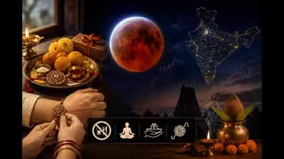 Lunar Eclipse on Raksha Bandhan 2026: Sutak Kaal Impact & India Visibility; Does Sutak Apply to Rakhi Rituals? Lunar Eclipse on Raksha Bandhan 2026: Sutak Kaal Impact & India Visibility; Does Sutak Apply to Rakhi Rituals?