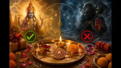 Raksha Bandhan 2026: Never Tie Rakhi During This Time—The Mythological and Astrological Reason Behind Bhadra Kaal Raksha Bandhan 2026: Never Tie Rakhi During This Time—The Mythological and Astrological Reason Behind Bhadra Kaal