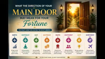 Vastu Secret Today: Best Main Door Directions for Cash Flow & Peace Vastu Secret Today: Best Main Door Directions for Cash Flow & Peace