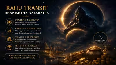 Rahu Transit Dhanishta Nakshatra 2026: 4 Zodiac Signs Enter a Powerful Phase Rahu Transit Dhanishta Nakshatra 2026: 4 Zodiac Signs Enter a Powerful Phase