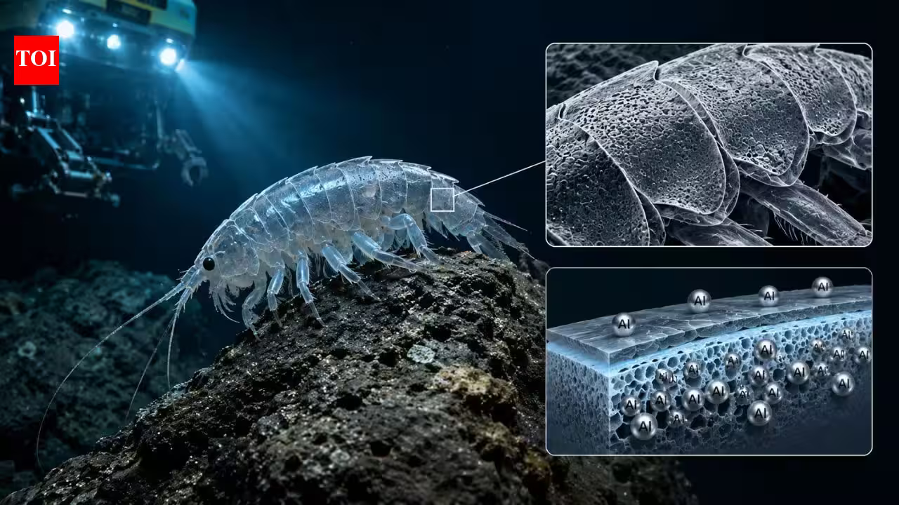 Scientists uncover the aluminium shield that helps a tiny crustacean survive darkness, near-freezing water and crushing pressure in the Mariana Trench | Scientists uncover the aluminium shield that helps a tiny crustacean survive darkness, near-freezing water and crushing pressure in the Mariana Trench |