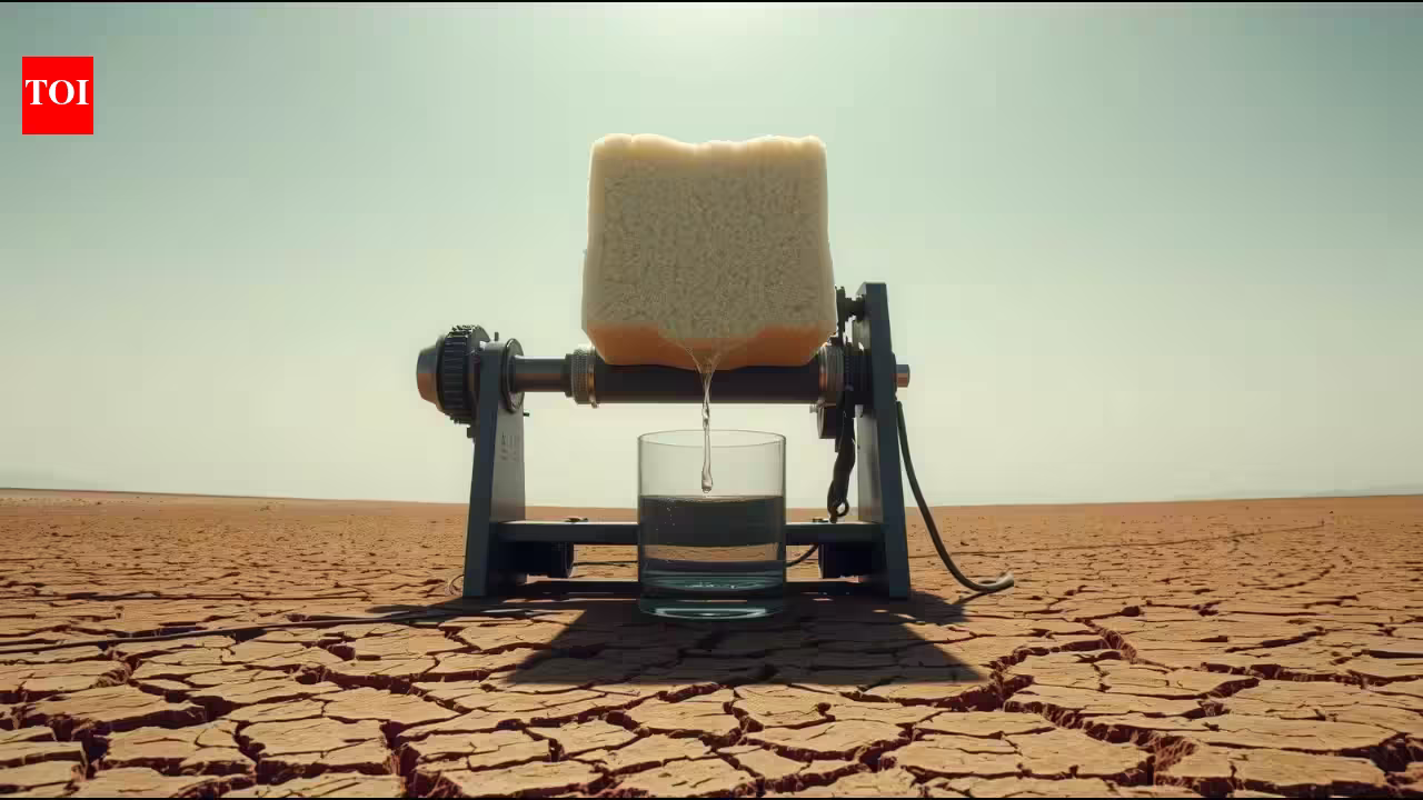 German scientists made a sponge-like material that pulls drinking water from air as dry as 18% humidity, producing up to 1.8 litres per kg each day | German scientists made a sponge-like material that pulls drinking water from air as dry as 18% humidity, producing up to 1.8 litres per kg each day |