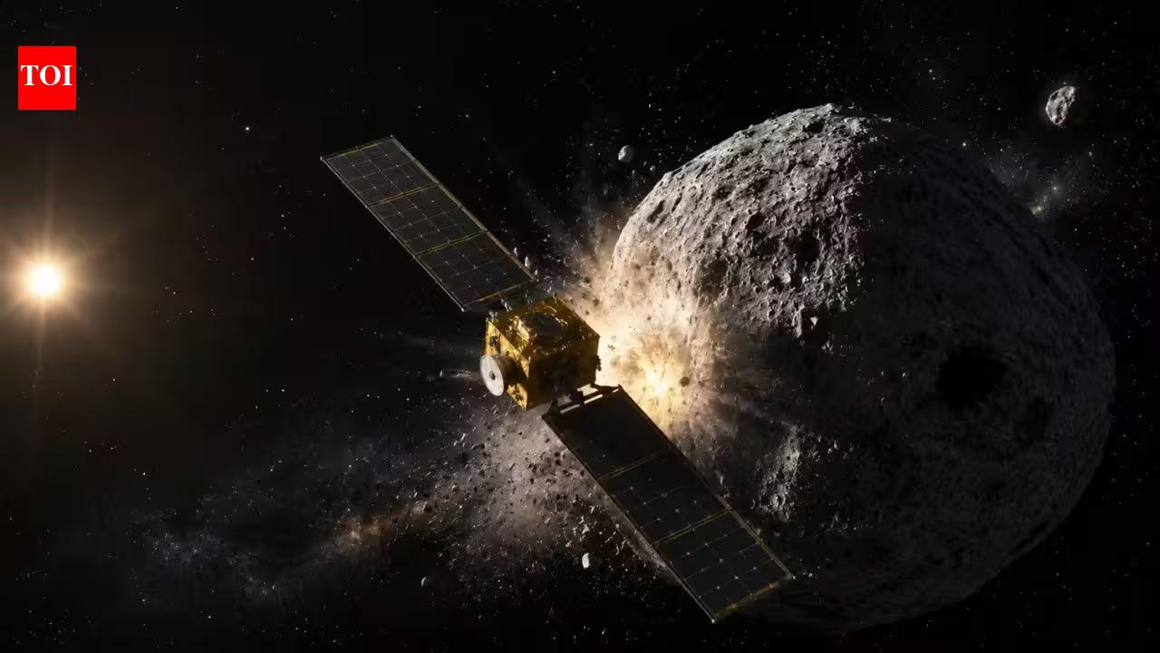 In 2022, Nasa crashed a spacecraft into an asteroid at 14,000 mph and changed its orbit by 32 minutes | In 2022, Nasa crashed a spacecraft into an asteroid at 14,000 mph and changed its orbit by 32 minutes |