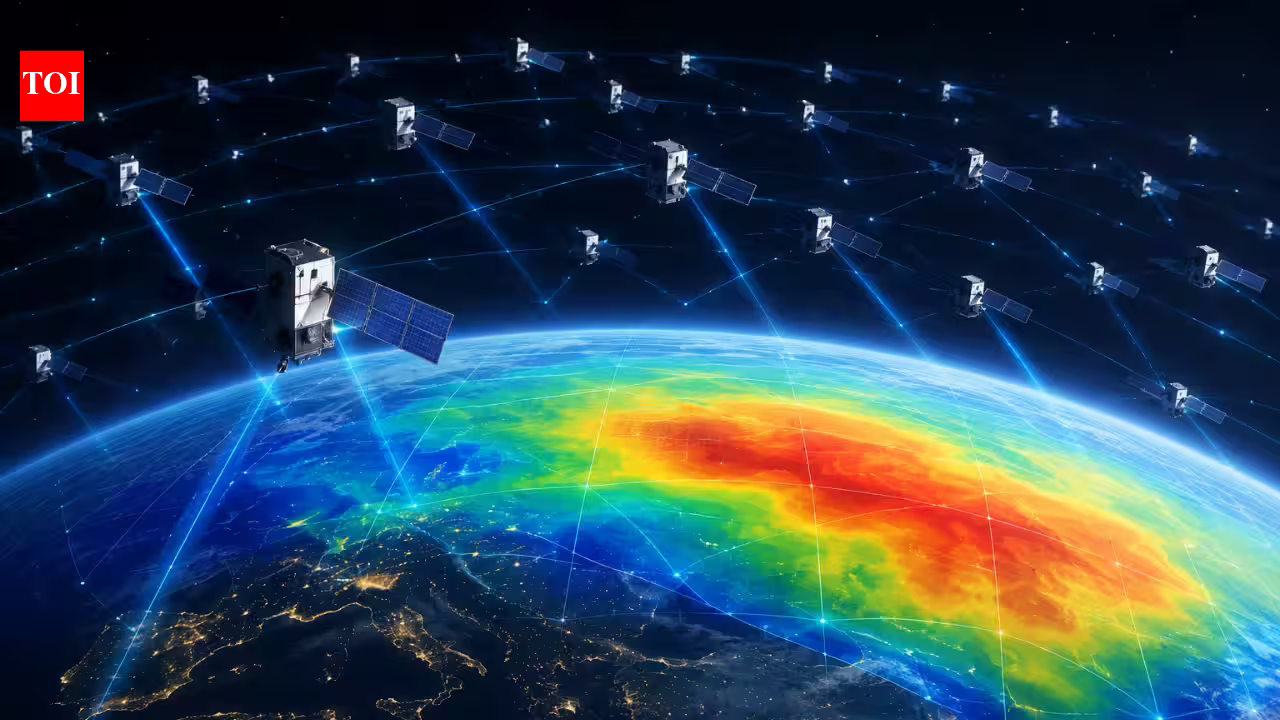Researchers turned data from roughly 1,200 Starlink satellites into a giant scanner for Earth’s upper atmosphere, mapping a hard-to-observe region around 500 kilometres above the planet Researchers turned data from roughly 1,200 Starlink satellites into a giant scanner for Earth’s upper atmosphere, mapping a hard-to-observe region around 500 kilometres above the planet