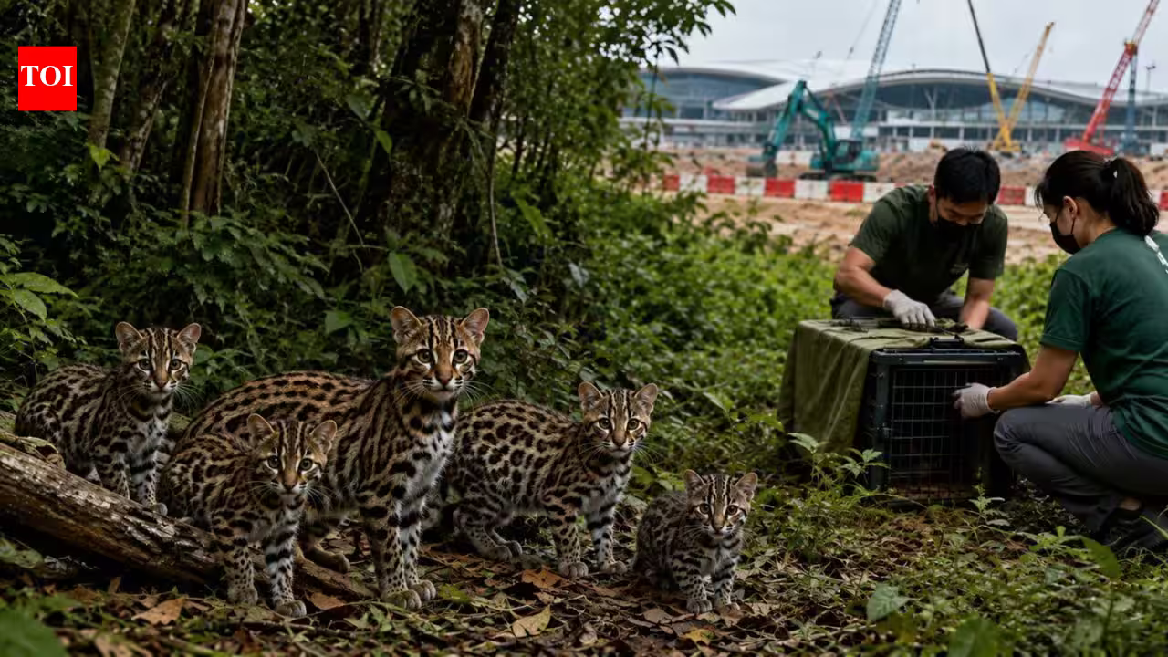 After months of tracking, volunteers found five leopard cats breeding in Changi’s forest, but Terminal 5 construction is forcing them to relocate | After months of tracking, volunteers found five leopard cats breeding in Changi’s forest, but Terminal 5 construction is forcing them to relocate |