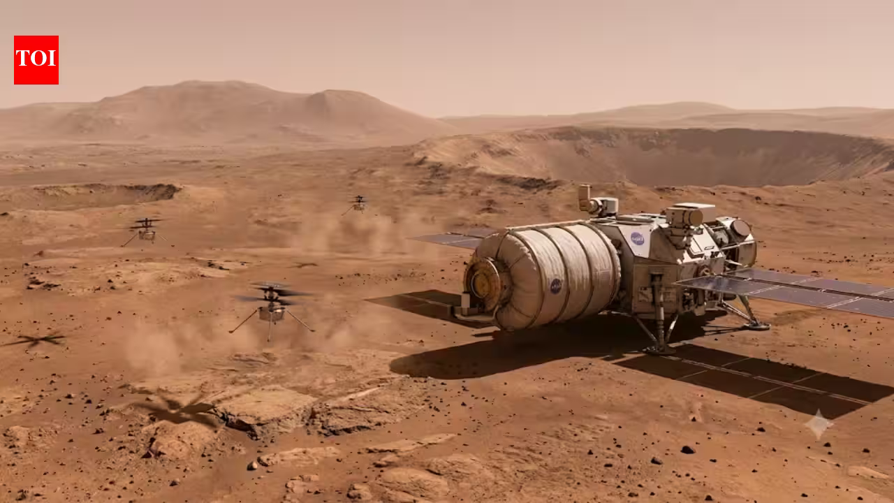 Nasa’s 2028 Mars mission will send a spacecraft with a nuclear reactor toward Mars and release three small helicopters to explore the planet | Nasa’s 2028 Mars mission will send a spacecraft with a nuclear reactor toward Mars and release three small helicopters to explore the planet |
