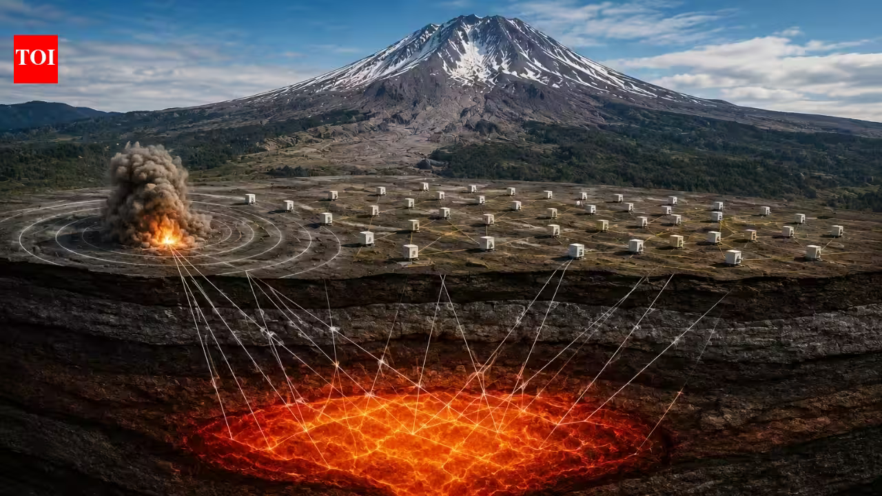 In 2014, scientists set off 23 explosions and deployed 3,500 seismographs around Mount St Helens; the experiment helped image a magma reservoir roughly 4 to 15 km beneath the volcano In 2014, scientists set off 23 explosions and deployed 3,500 seismographs around Mount St Helens; the experiment helped image a magma reservoir roughly 4 to 15 km beneath the volcano