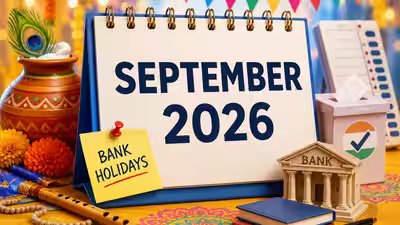 Bank holidays in September 2026: When and where will banks remain closed? Check state-wise list Bank holidays in September 2026: When and where will banks remain closed? Check state-wise list
