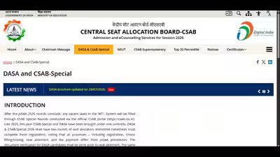 CSAB Special Round, DASA seat allotment result 2026 releasing today at csab.nic.in: Check steps to download CSAB Special Round, DASA seat allotment result 2026 releasing today at csab.nic.in: Check steps to download