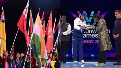 Over to Ahmedabad! Neeraj Chopra, PT Usha receive CWG flag as India’s 2030 countdown begins | Commonwealth Games News Over to Ahmedabad! Neeraj Chopra, PT Usha receive CWG flag as India’s 2030 countdown begins | Commonwealth Games News