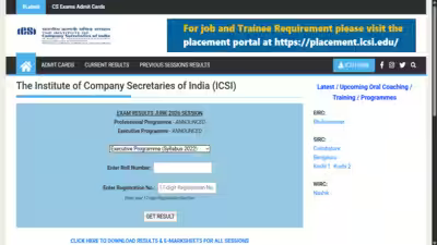 ICSI CS Executive June result 2026 declared; Vidhi Suthar secures rank 1: Direct link to download here ICSI CS Executive June result 2026 declared; Vidhi Suthar secures rank 1: Direct link to download here