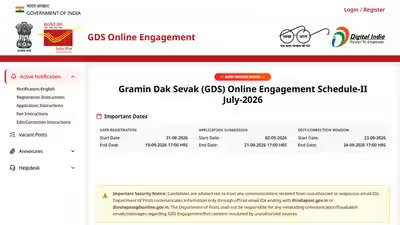 India Post GDS Recruitment 2026 notification out for 25,000+ posts, check eligibility, dates and application details India Post GDS Recruitment 2026 notification out for 25,000+ posts, check eligibility, dates and application details
