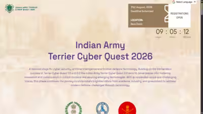 Indian Army Terrier Cyber Quest 2026 hackathon registration begins: Check who can apply and key details Indian Army Terrier Cyber Quest 2026 hackathon registration begins: Check who can apply and key details