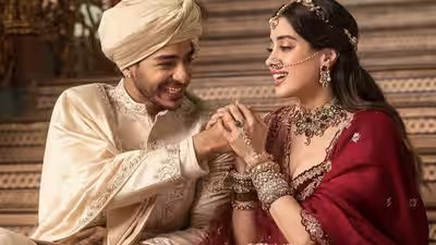 Janhvi Kapoor and Ishaan Khatter turn bride and groom as they reunite for an ad shoot; fans say, ‘The Dhadak ending they deserved’ | Janhvi Kapoor and Ishaan Khatter turn bride and groom as they reunite for an ad shoot; fans say, ‘The Dhadak ending they deserved’ |