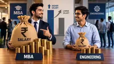 MBA degree is paying more than engineering: Top 10 B-schools offer Rs 27.4 lakh average, while the salary premium of MBAs over engineering is set to rise from 52% to 59% MBA degree is paying more than engineering: Top 10 B-schools offer Rs 27.4 lakh average, while the salary premium of MBAs over engineering is set to rise from 52% to 59%
