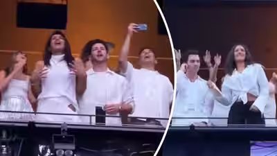 Nick Jonas and Priyanka Chopra twin in white; couple get groovy with Joe Jonas and Tatiana Gabrielle at Backstreet Boys concert – WATCH | Nick Jonas and Priyanka Chopra twin in white; couple get groovy with Joe Jonas and Tatiana Gabrielle at Backstreet Boys concert – WATCH |