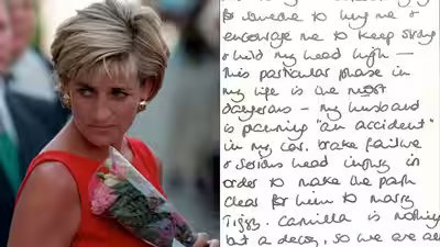 In 1993, Princess Diana wrote a chilling letter to her butler: ‘My husband is planning an accident in my car’ – 4 years before her fatal crash In 1993, Princess Diana wrote a chilling letter to her butler: ‘My husband is planning an accident in my car’ – 4 years before her fatal crash