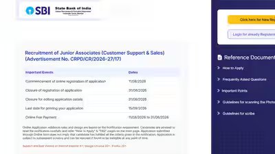 SBI Clerk Recruitment 2026: Notification for 9,766 vacancies released at sbi.bank.in; check important details and direct link here SBI Clerk Recruitment 2026: Notification for 9,766 vacancies released at sbi.bank.in; check important details and direct link here