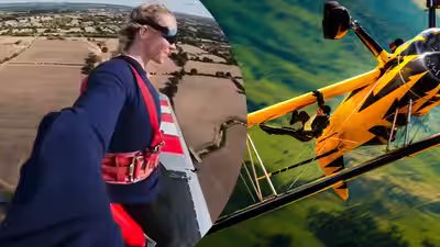 Sydney Sweeney tells Tom Cruise to ‘watch out’as she NAILS ‘Mission: Impossible’ style airplane stunt – WATCH | Sydney Sweeney tells Tom Cruise to ‘watch out’as she NAILS ‘Mission: Impossible’ style airplane stunt – WATCH |