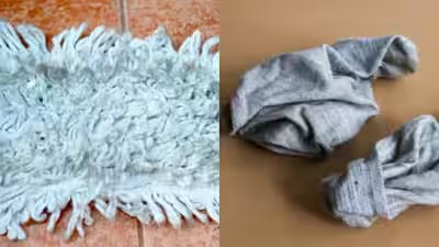 DIY: Turn an old sock into a handy mop cover for dust-free floors | DIY: Turn an old sock into a handy mop cover for dust-free floors |