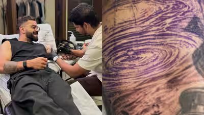 A swirling ripple on his arm: Virat Kohli’s new tattoo is getting major attention A swirling ripple on his arm: Virat Kohli’s new tattoo is getting major attention