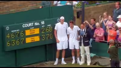 In 2010, two players walked onto Wimbledon’s Court 18 and played the longest match in tennis history. It didn’t end for three days, and the electronic scoreboard broke before they did | International Sports News In 2010, two players walked onto Wimbledon’s Court 18 and played the longest match in tennis history. It didn’t end for three days, and the electronic scoreboard broke before they did | International Sports News