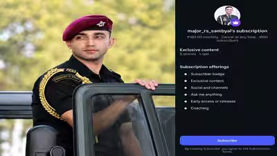 Explained: Why is retired Army Major Rishabh Singh Sambyal’s Instagram subscription dividing opinions? Explained: Why is retired Army Major Rishabh Singh Sambyal’s Instagram subscription dividing opinions?