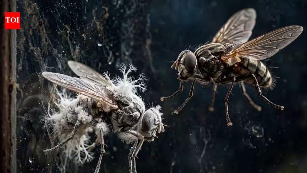 Scientists found a fungus that turns female flies into zombies, then uses their dead bodies to spread spores to healthy flies | Scientists found a fungus that turns female flies into zombies, then uses their dead bodies to spread spores to healthy flies |
