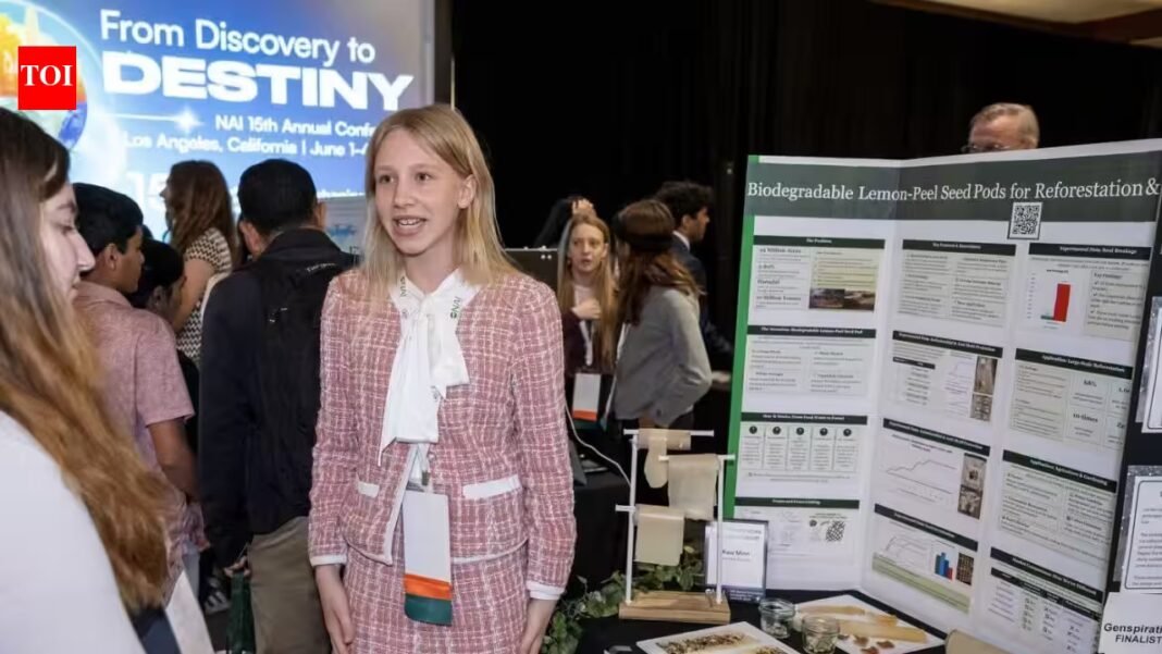 Meet Kaia Minn, the 13-year-old Massachusetts inventor who turned discarded orange peels into biodegradable seed pods for reforestation | Meet Kaia Minn, the 13-year-old Massachusetts inventor who turned discarded orange peels into biodegradable seed pods for reforestation |