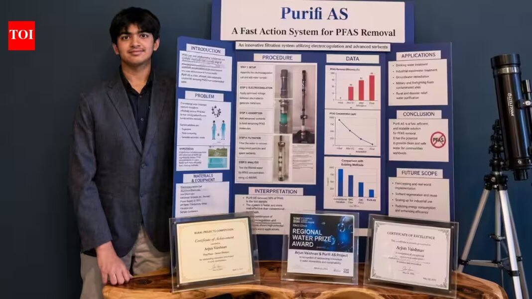 Meet Aadit Krishna, the 15-year-old North Carolina student who built a floating device to remove ‘forever chemicals’ from water | Meet Aadit Krishna, the 15-year-old North Carolina student who built a floating device to remove ‘forever chemicals’ from water |
