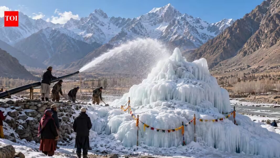 Communities marry glaciers in Gilgit-Baltistan to create artificial glaciers as climate change threatens water supplies | Communities marry glaciers in Gilgit-Baltistan to create artificial glaciers as climate change threatens water supplies |