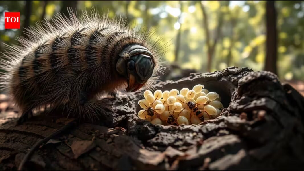 A parasitic wasp turns caterpillars into zombie bodyguards; they spend their final hours protecting the larvae eating them alive | A parasitic wasp turns caterpillars into zombie bodyguards; they spend their final hours protecting the larvae eating them alive |