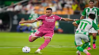 Kylian Mbappe rated 1/10 and branded ‘selfish’ after missing penalty in humiliating 1-0 Betis defeat | Football News Kylian Mbappe rated 1/10 and branded ‘selfish’ after missing penalty in humiliating 1-0 Betis defeat | Football News