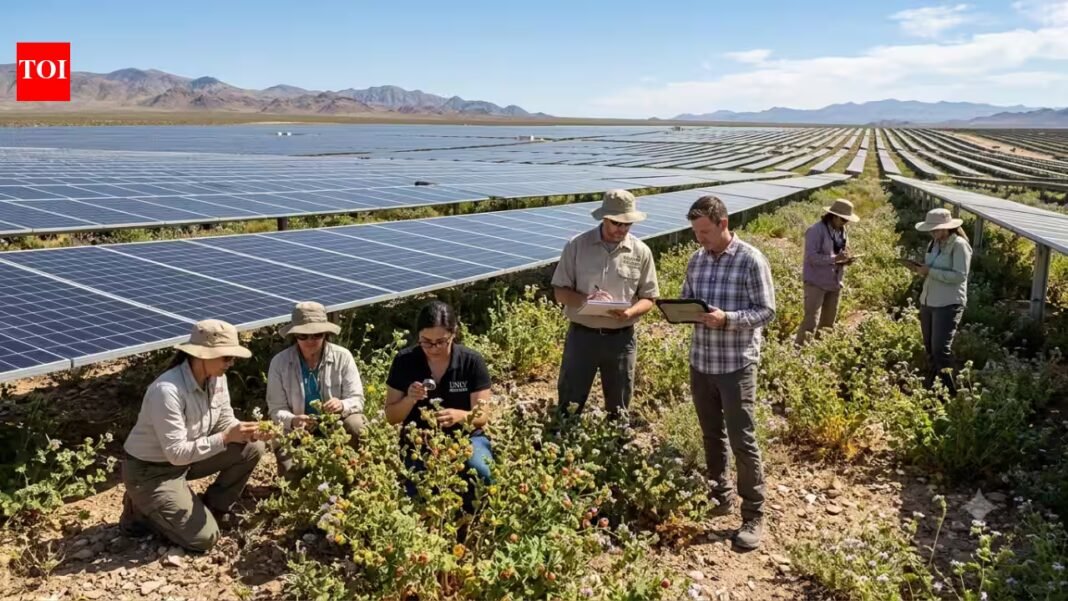 In 2024, Nevada built a 1.8-million-panel solar farm in the Mojave; its panels helped a rare plant hold water longer and produce 10 times more fruit | In 2024, Nevada built a 1.8-million-panel solar farm in the Mojave; its panels helped a rare plant hold water longer and produce 10 times more fruit |