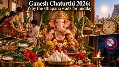 Ganesh Chaturthi 2026: Why the sthapana waits for midday Ganesh Chaturthi 2026: Why the sthapana waits for midday
