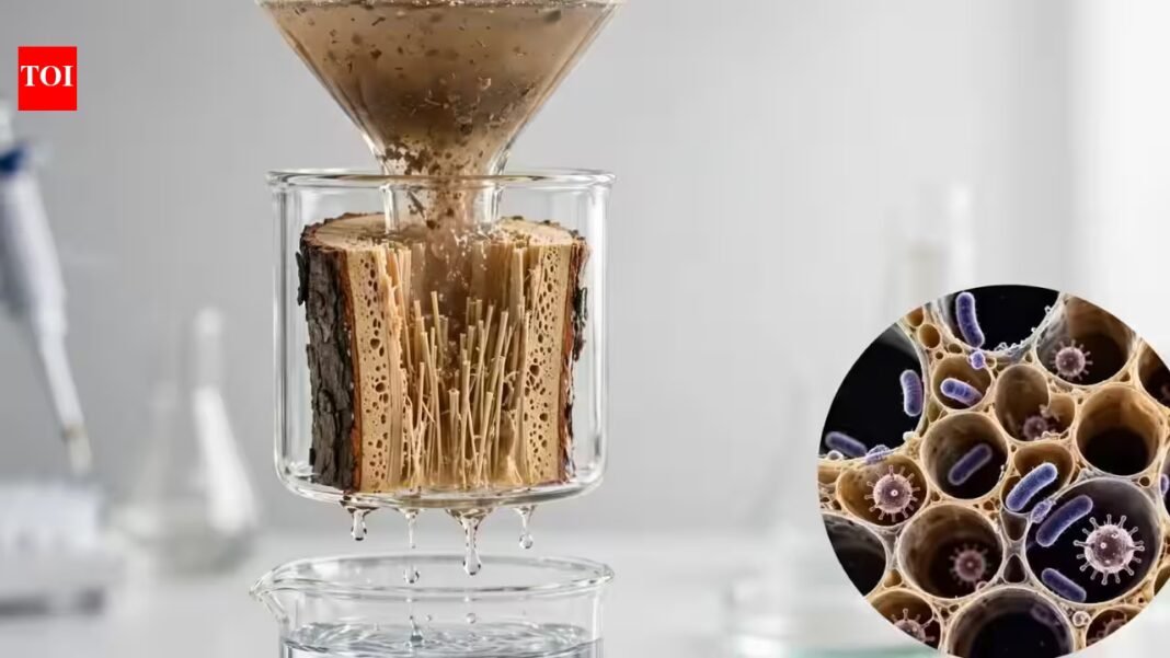 MIT scientists turned tree branches into water filters that remove more than 99% of bacteria and viruses | MIT scientists turned tree branches into water filters that remove more than 99% of bacteria and viruses |