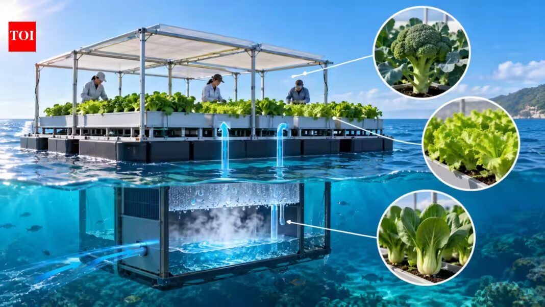 Scientists built a floating farm that grew broccoli, lettuce and pak choi using seawater; all three had over 80% germination | Scientists built a floating farm that grew broccoli, lettuce and pak choi using seawater; all three had over 80% germination |