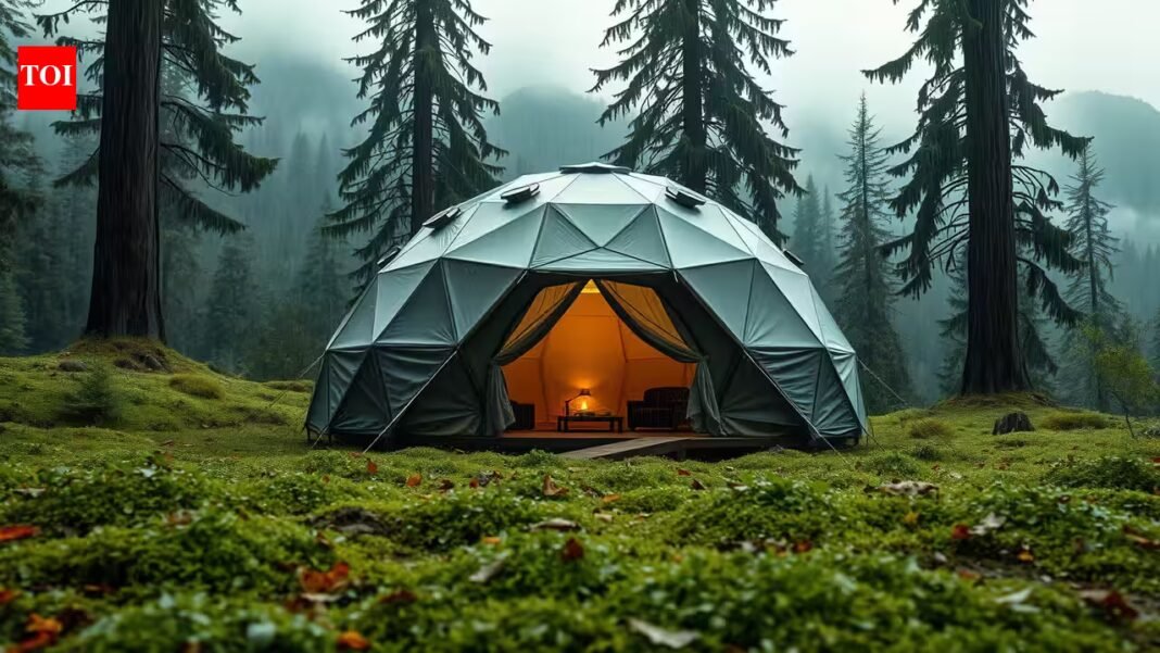 Scientists built a tent that generates electricity from rain, wind and human movement; one tap charged a capacitor to 5.8 volts | Scientists built a tent that generates electricity from rain, wind and human movement; one tap charged a capacitor to 5.8 volts |