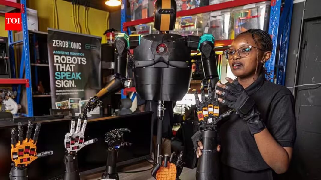 A 22-year-old Kenyan engineer built 3D-printed robotic hands from recycled plastic; she now translates teachers’ voices into sign language for deaf children | A 22-year-old Kenyan engineer built 3D-printed robotic hands from recycled plastic; she now translates teachers’ voices into sign language for deaf children |