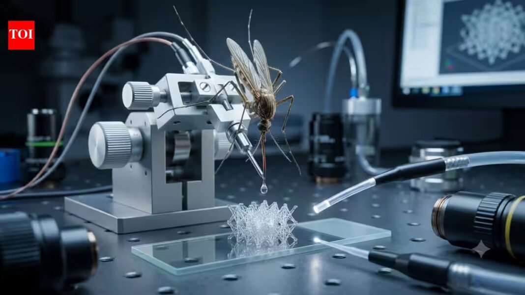Scientists used a dead mosquito’s tiny proboscis as a 3D-printer nozzle; its natural shape solved a microscopic engineering problem | Scientists used a dead mosquito’s tiny proboscis as a 3D-printer nozzle; its natural shape solved a microscopic engineering problem |