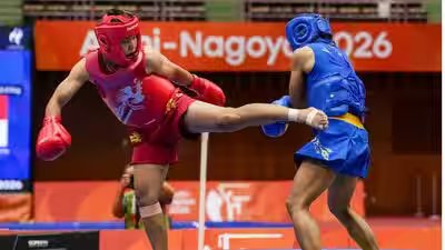 Asian Games: One fight separates Roshibina Devi from wushu gold medal | Asian Games 2026 News Asian Games: One fight separates Roshibina Devi from wushu gold medal | Asian Games 2026 News