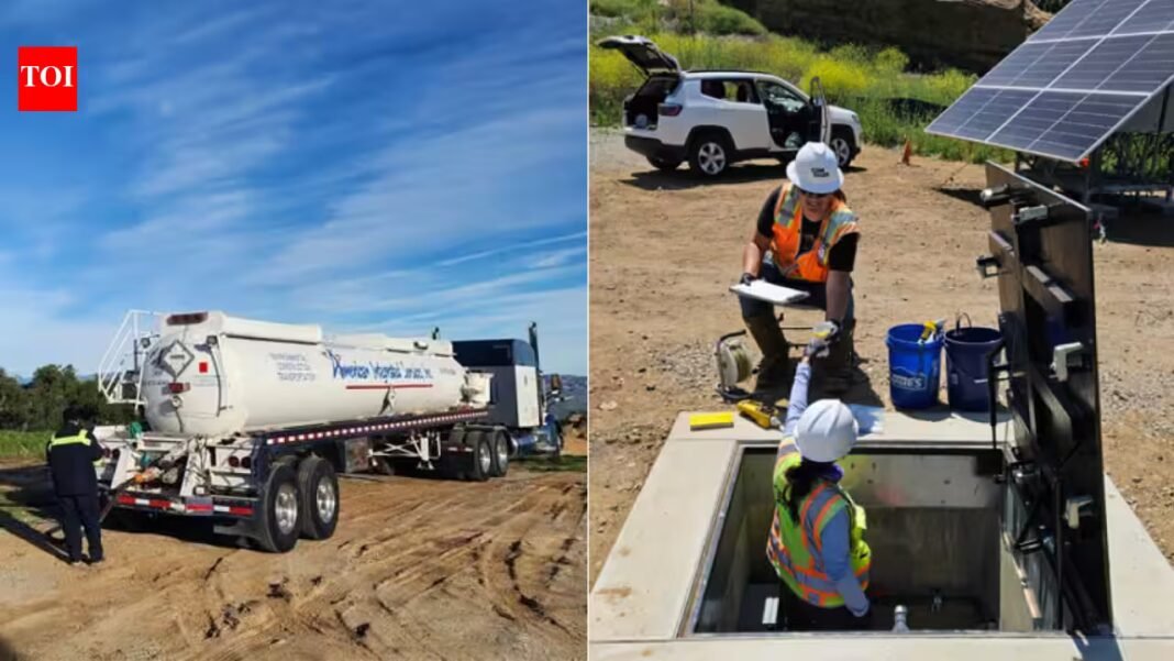 A solar-powered pump installed at California’s Santa Susana Field Laboratory in 2024 has removed more than 65,000 gallons of contaminated groundwater in two years, nearly 70% of everything pumped there since 2017 A solar-powered pump installed at California’s Santa Susana Field Laboratory in 2024 has removed more than 65,000 gallons of contaminated groundwater in two years, nearly 70% of everything pumped there since 2017