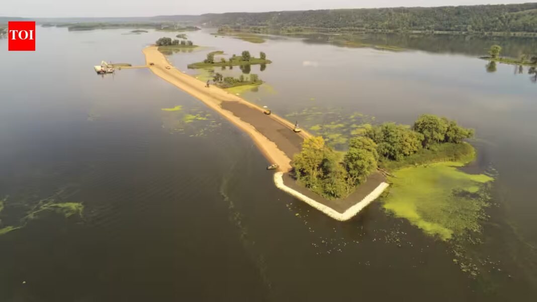 Mississippi River islands near Iowa have been disappearing; a $40 million project is now rebuilding the habitat with dredged material and is designed to protect or restore about 630 acres of river and backwater habitat Mississippi River islands near Iowa have been disappearing; a $40 million project is now rebuilding the habitat with dredged material and is designed to protect or restore about 630 acres of river and backwater habitat