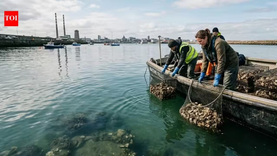 Dublin Bay had no native oysters for 200 years; 18,000 were placed in its harbour as a project began rebuilding a lost reef | Dublin Bay had no native oysters for 200 years; 18,000 were placed in its harbour as a project began rebuilding a lost reef |