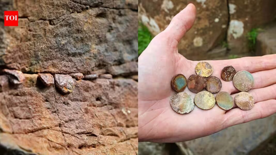 For years, visitors placed coins in the cracks of Giant’s Causeway for good luck; now more than 20 kilos are being removed to protect the World Heritage Site from crumbling For years, visitors placed coins in the cracks of Giant’s Causeway for good luck; now more than 20 kilos are being removed to protect the World Heritage Site from crumbling