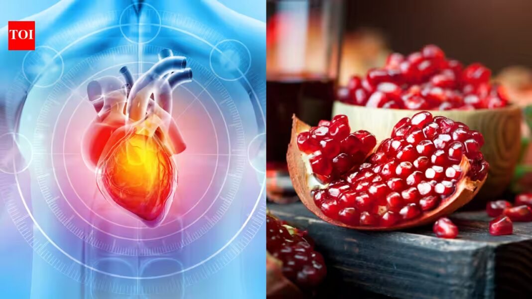 A compound produced after eating pomegranates, walnuts and berries improved heart function by up to 80% in animal tests; researchers say it helped stiff heart tissue relax and reduced scarring A compound produced after eating pomegranates, walnuts and berries improved heart function by up to 80% in animal tests; researchers say it helped stiff heart tissue relax and reduced scarring