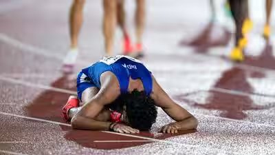 Gulveer Singh completes medal hat-trick at Asian Games; secures bronze in 5,000m | Asian Games 2026 News Gulveer Singh completes medal hat-trick at Asian Games; secures bronze in 5,000m | Asian Games 2026 News
